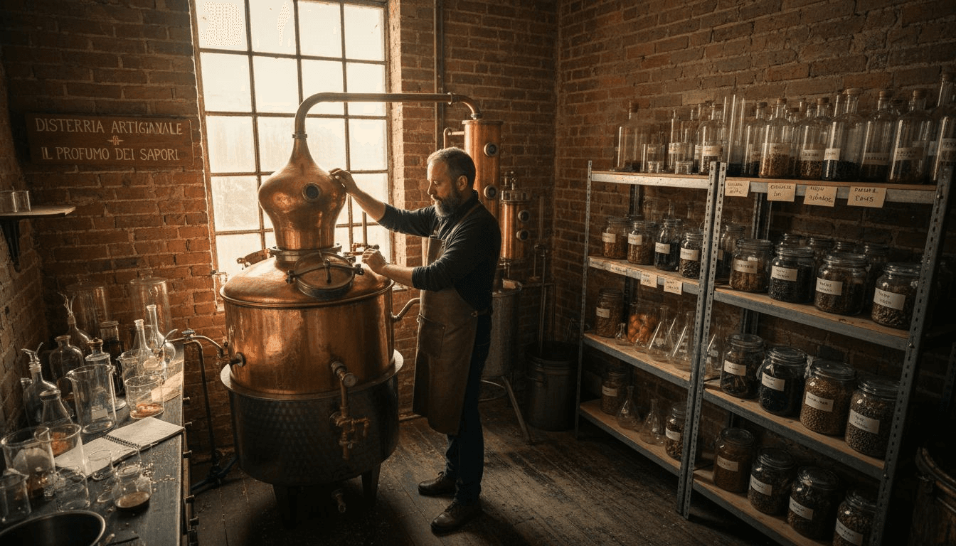 Step-by-step distillazione gin artigianale di qualità